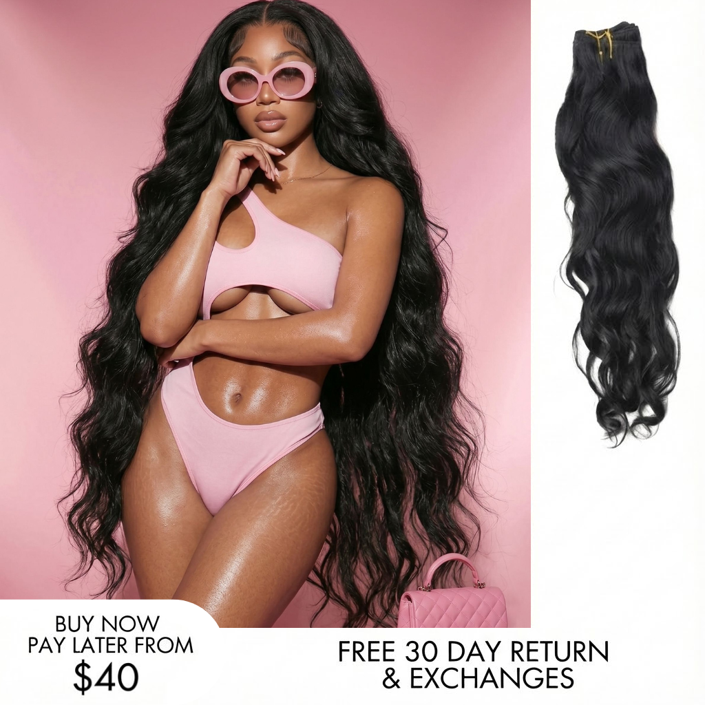 Luxury raw Indian wavy hair bundles from Candal Beauty — full from weft to ends, silky natural wave texture
