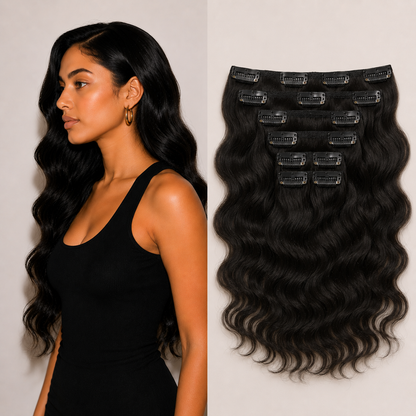 Luxury Raw Indian Wavy Clip-Ins | Raw Hair
